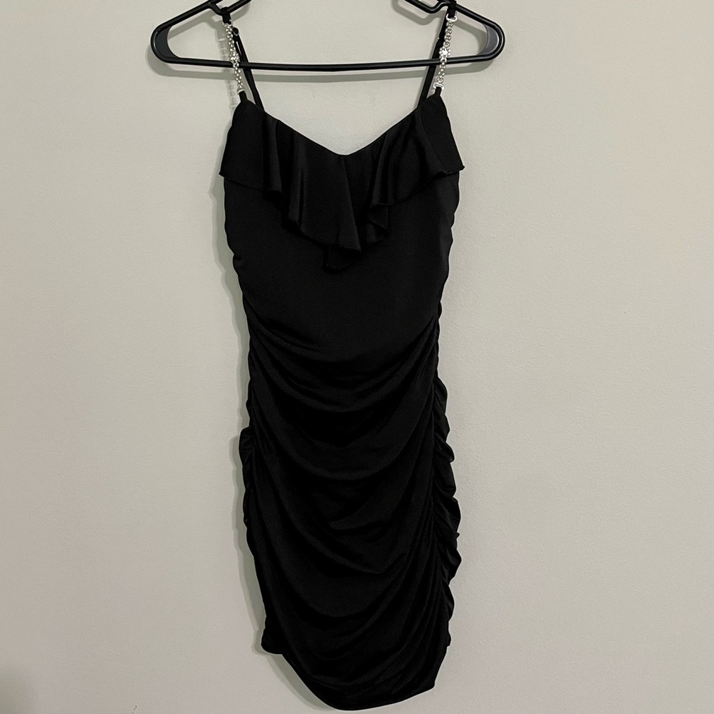 Small black polyester dress